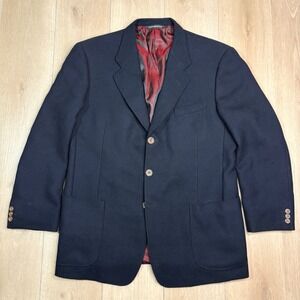 Harry Rosen Sedgewick Mens Navy Wool Cashmere Blazer Jacket 42 Reg Made Canada